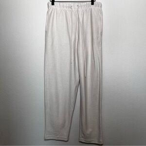 Urban Outfitters Standard Men Cloth Wide Leg Pants Small Cream Pull On Drawcords
